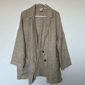 Rachel Zoe Oatmeal 100% Linen Blazer